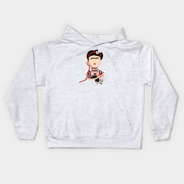 Frida Kahlo Kids Hoodie by Krize